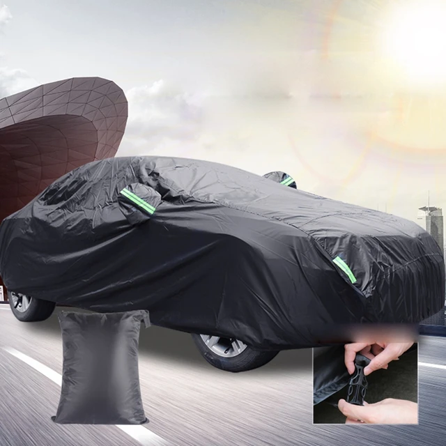 Universal Half Car Cover Waterproof Outdoor Cover Oxford Sun Rain UV  Protection Weather Proof Car Cover for Hatchback SUV Sedan - AliExpress