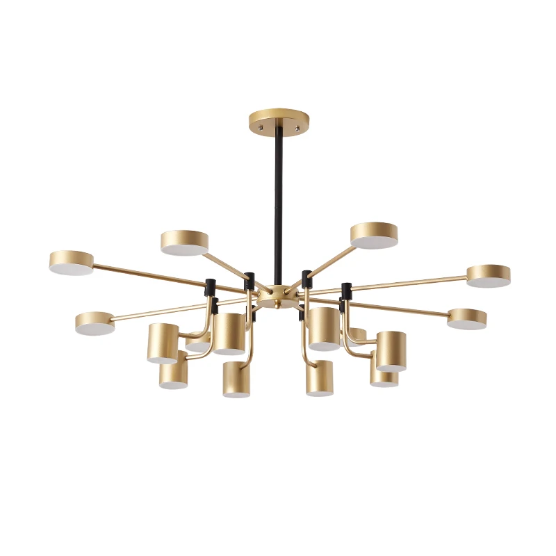 Современная модная черная золотая белая светодиодная потолочная подвесная