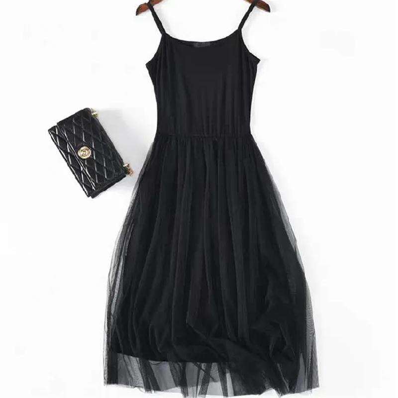 Новинка 2018 сексуальная сетчатая Ночная юбка на тонких бретельках весенне-Летняя