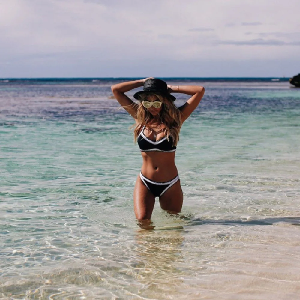 

Sexy Bikini Women Swimsuit Solid Swimsuit Bathing Suit Swimwear Summer Bikini Set Swimming Suit For Women