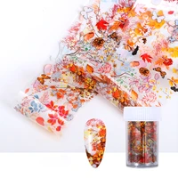 1 bottle colorful flowers stickers nail foil transfer starry sky wraps nail decals design butterfly manicure nail art decoration