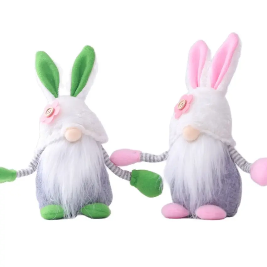 

2pk Happy Easter Gnome With Bunny Ears Spring Season Gifts Holiday Home Easter Party Kids Gifts