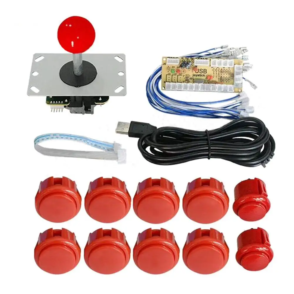 Набор джойстиков DIY для аркадной палки PC Games Mame Zero Delay Arcade Game Button Джойстик