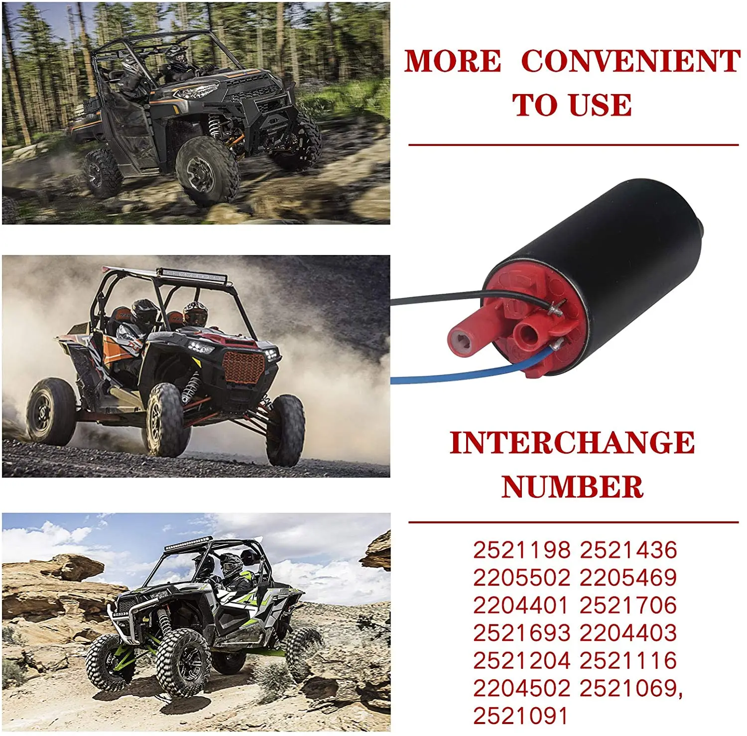 Новый внутренний топливный насос для Polaris RZR Ranger Scrambler Sportsman 570 800 850 900 1000 2204401 2204402