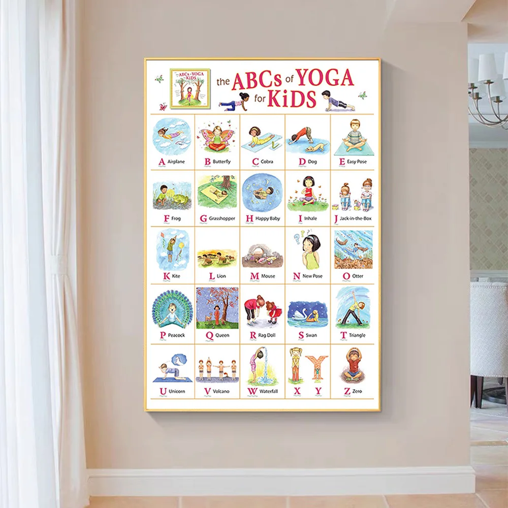 

SP143 Silk Cloth Wall Poster My ABC Alphabet Learn table Art Home Decoration Gift