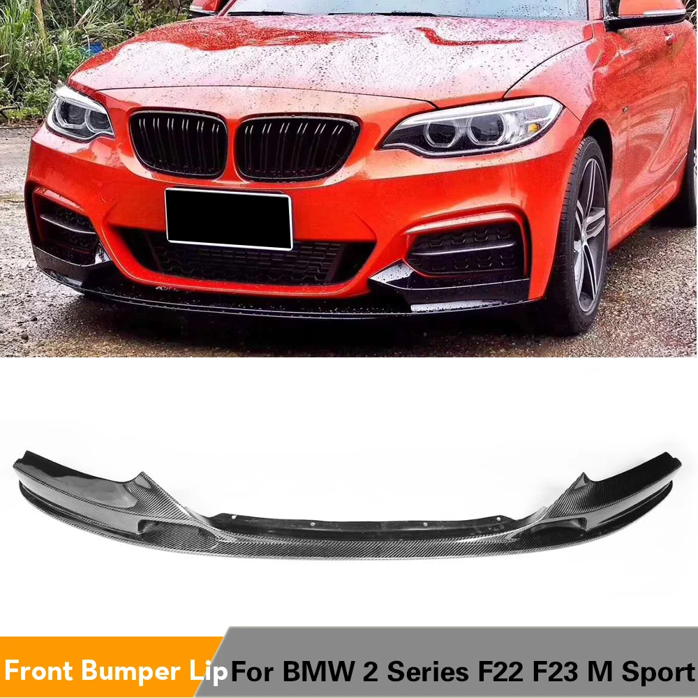 Carbon Fiber / FRP Unpainted Front Bumper Lip Spoiler Chin for BMW 2 Series F22 F23 M Sport Coupe Convertible 2014 - 2017