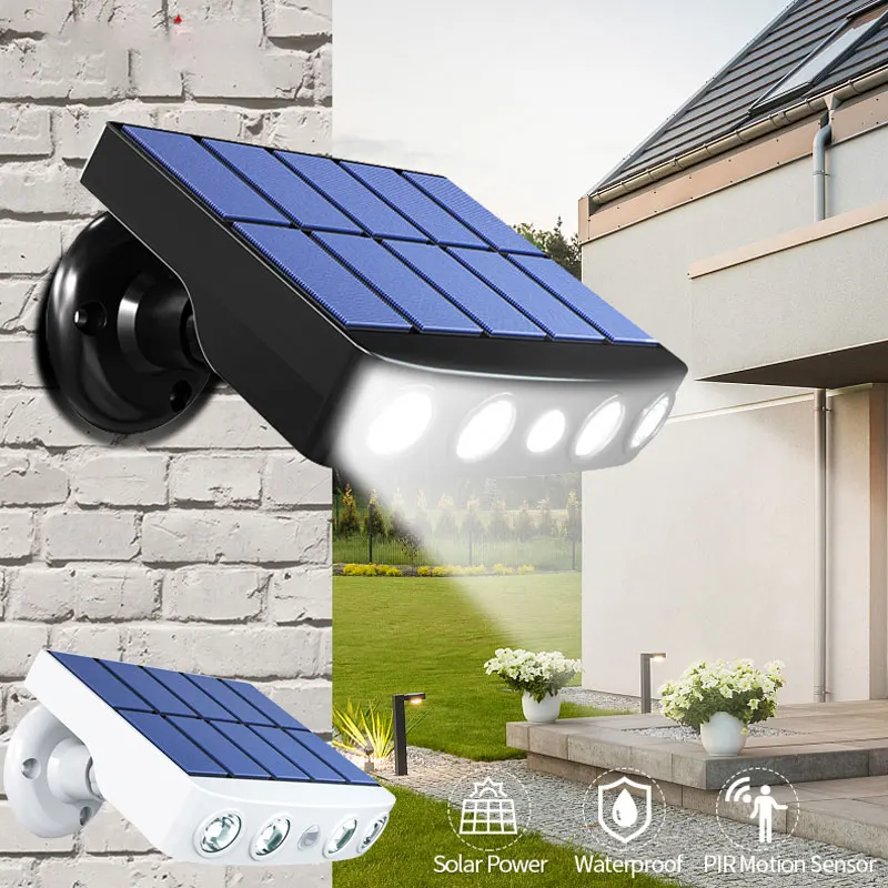 

Outdoor Led Solar Powered Wall Light Motion Sensor Waterproof IP65 Lightings Spotlight For Garden Path Garage Yard Street Lamp