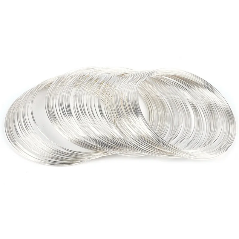 100 петли 0,6 мм Memoried Бисероплетение Гибкая проволочная стальная линия для DIY многослойный браслет Изготовление ювелирных изделий