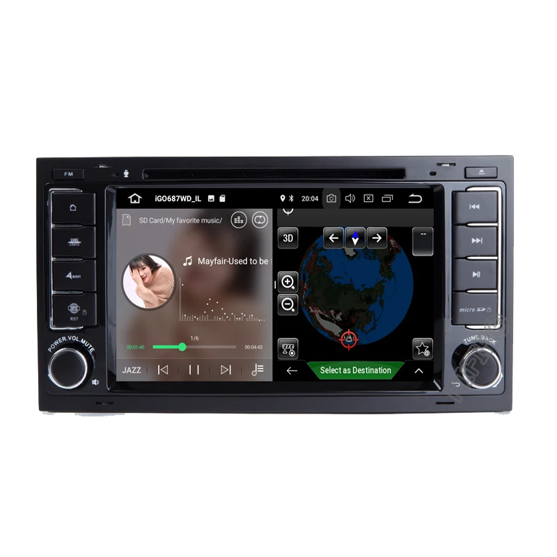 DSP 2 Din 7 ''Android 10 IPS автомобильный DVD плеер GPS навигатор для VW/Volkswagen/Touareg/Transporter T5 с