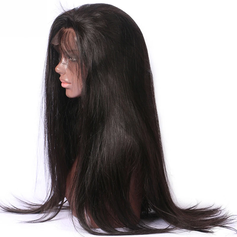 LUFFYHAIR 13x6 кружевные передние человеческие волосы парики с детскими волосами 250% плотность прямые кружевные передние парики бразильские волосы remy Предварительно выщипанные