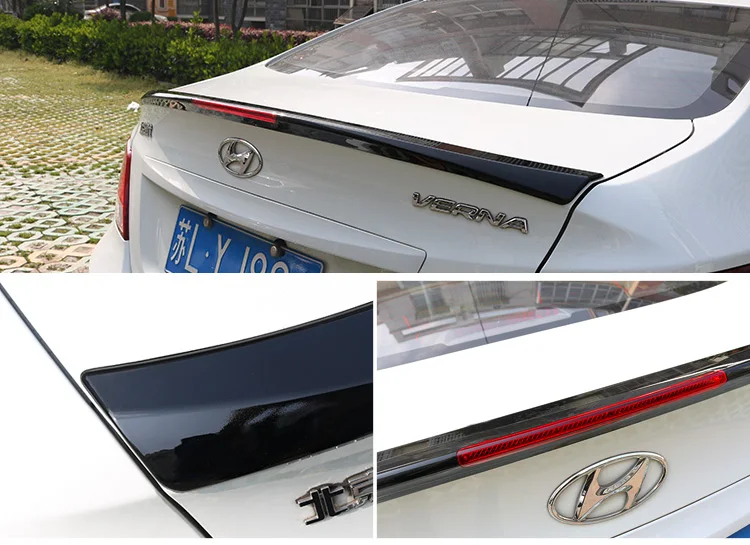 Спойлер для Hyundai Verna Accent 2011 2012 2013 2014 2015 искусственный пластиковый Неокрашенный