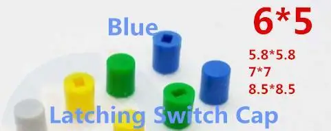 

Free shipping 100PCS BLUE Cap For 5.8X5.8 7X7 8.5X8.5 Latching Switch Self-lock Push button Switch