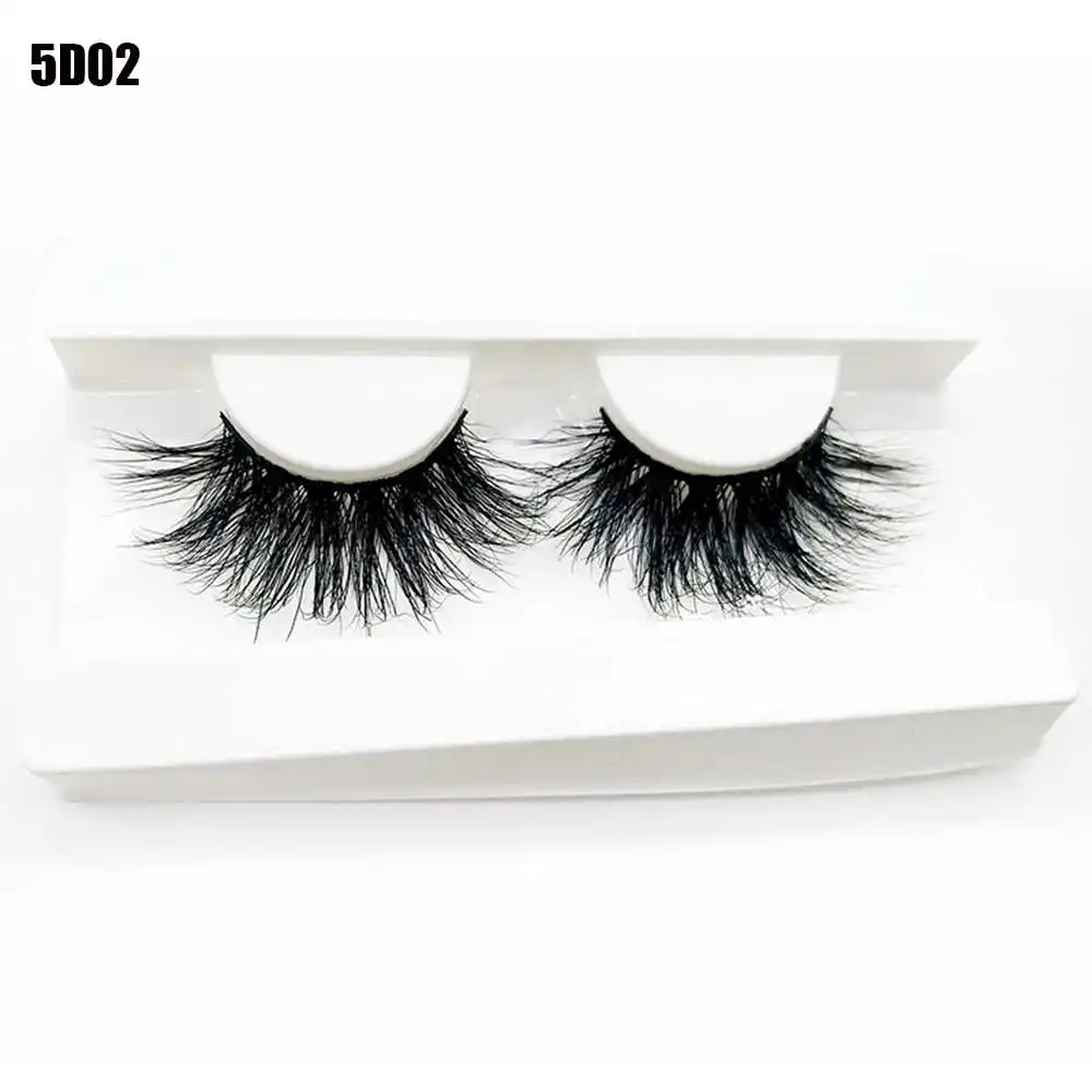 2 Mink Eyelashes Criss-Cross Natural Fake lashes Length 25mm Makeup 3D Mink Lashes Extension Eyelash Beauty - Color: 2