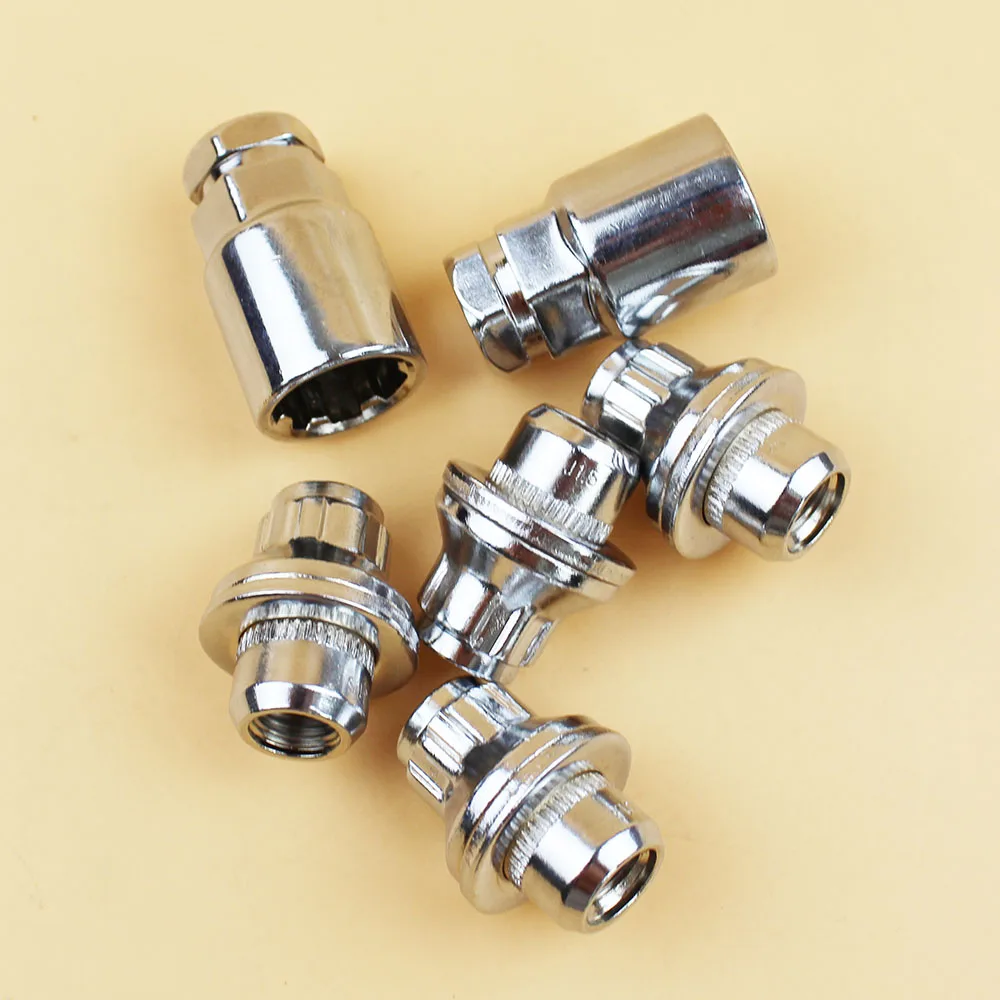 Автомобильный хромированный шуруповерт LARBLL с защитой от кражи гайка замком