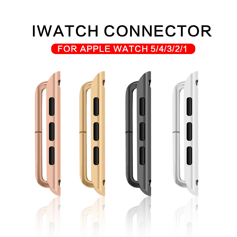 

Adapter connector For Apple Watch band series 6 SE 5 4 3 2 1 iwatch strap 42mm 38mm 44mm 40mm Stainless Steel adaptor connector