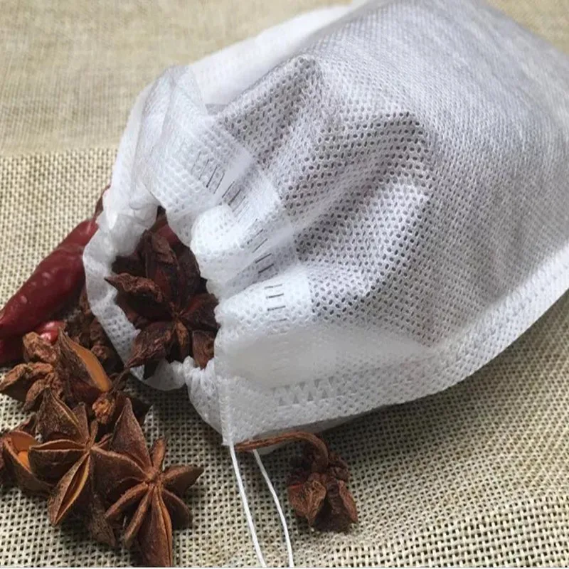 Новый одноразовый нетканый мешок для чая с фильтром емкость пузырчатой супа 100