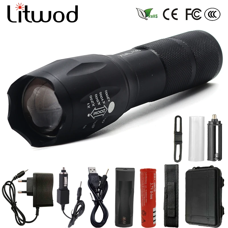 Большая Акция Ультраяркий светодиодный фонарик Litwod Z20 XM L L6 5 режимов 4000 люмен