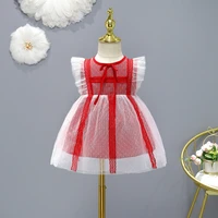 baby girls dress kids clothes princess costume mesh lace ruffles summer 1 7 years party dresses for girl childrens clothing