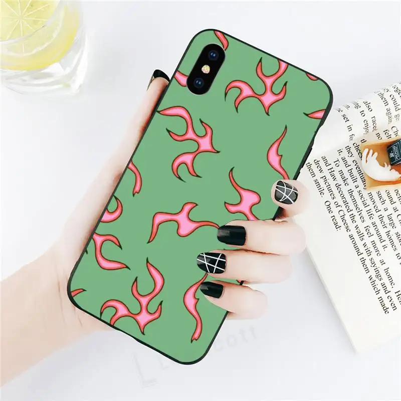 

Blue Flame Fire pattern Phone Case for iPhone 11 12 pro XS MAX 8 7 6 6S Plus X 5S SE 2020 XR