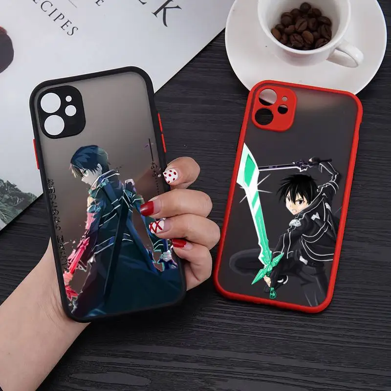 

Sword Art Online Phone Case matte transparent For iphone 7 8 11 12 13 plus mini x xs xr pro max cover
