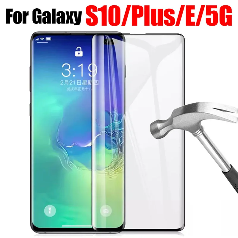 Защитное стекло закаленное 3D для Samsung S10 Plus|Защитные стёкла и плёнки телефонов| |