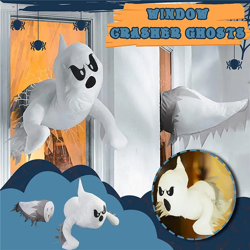 

Halloween Bumping Window Ghost Window Decoration Broken Window Ghost Halloween Decorations Outdoor Door Window Wall Oranment