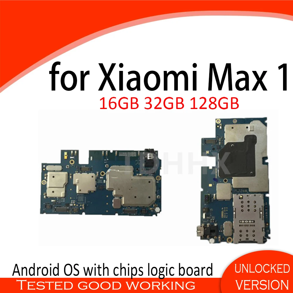 Разблокирована для Xiaomi Max 1 Материнская плата 16 ГБ 32 128 материнская MI замененная