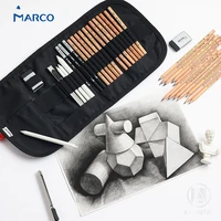 andstal marco 21pcs professional sketch drawing value pack set with black pencils charcoal pencils art tool kit graphite pencils