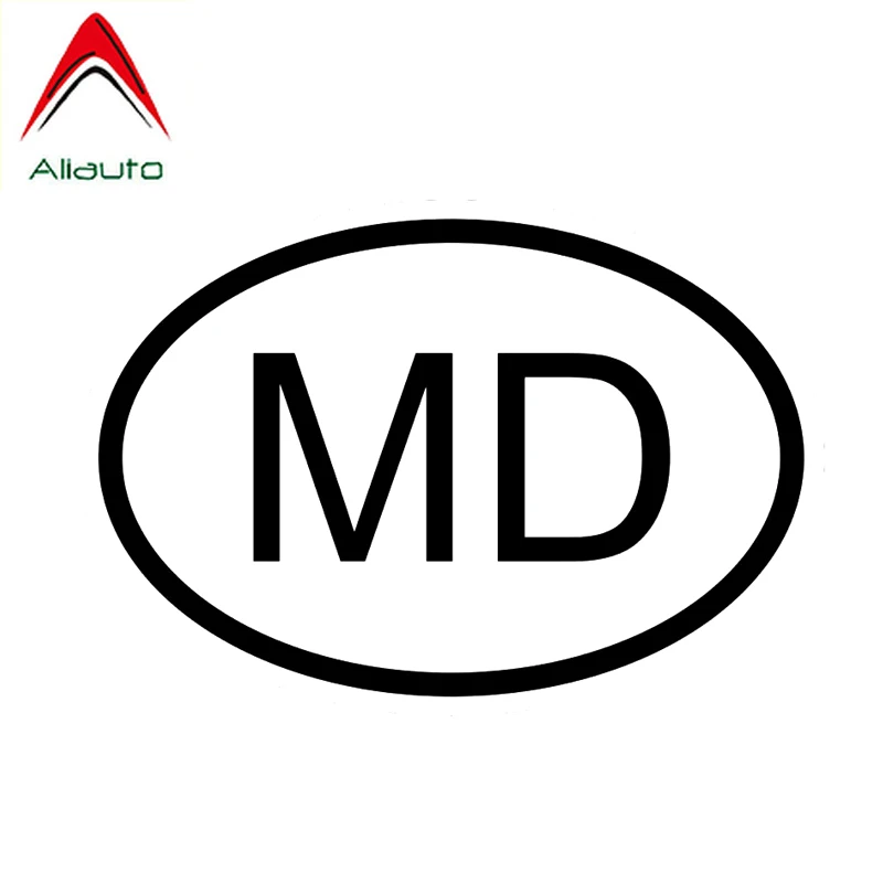 

Автомобильная наклейка Aliauto Md, молдовский код страны, овальная виниловая Водонепроницаемая Солнцезащитная наклейка с защитой от УФ-лучей, ч...
