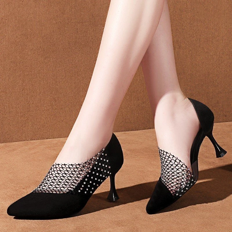 

NEW Arrival 2021 Spring and Autumn Fashion Trend Ladies Single Shoes Wild Ladies Pointed Toe Comfortable Casual High Heels Size