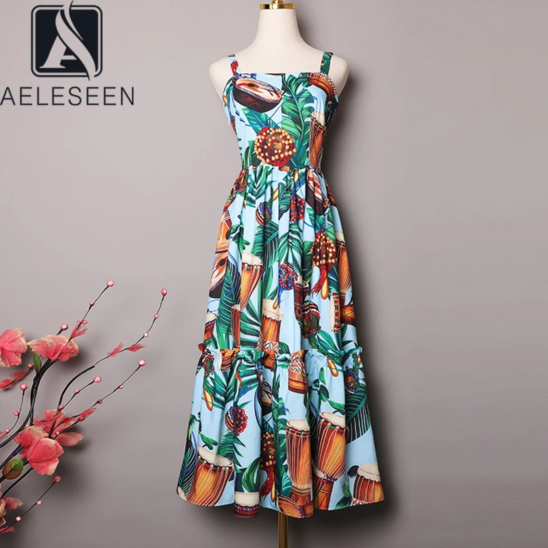 Женское модельное пляжное платье AELESEEN элегантное этническое вечернее миди на