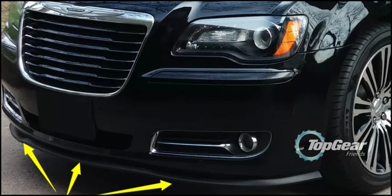 Дефлектор губ бампера для Chrysler 200 Lancia Flavia передняя юбка спойлера ДЛЯ TopGear комплект