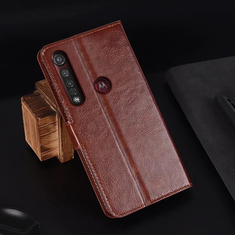 Флип-чехол из искусственной кожи премиум-класса для Motorola One Macro Zoom Action Vision Moto G7 power G8 G6 E6 Plus Play TPU силиконовый чехол-накладка