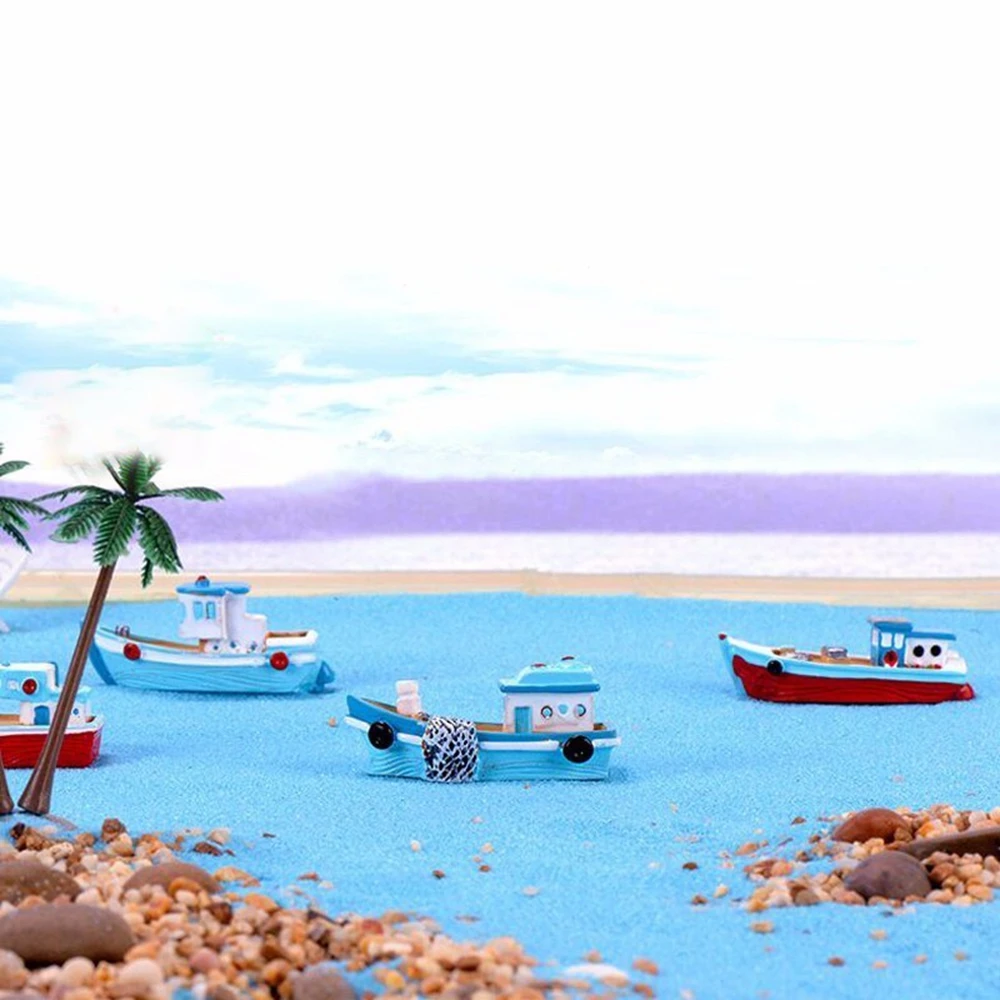 Креативная мини фигурка яхты морская модель украшение ремесло Декор миниатюрное