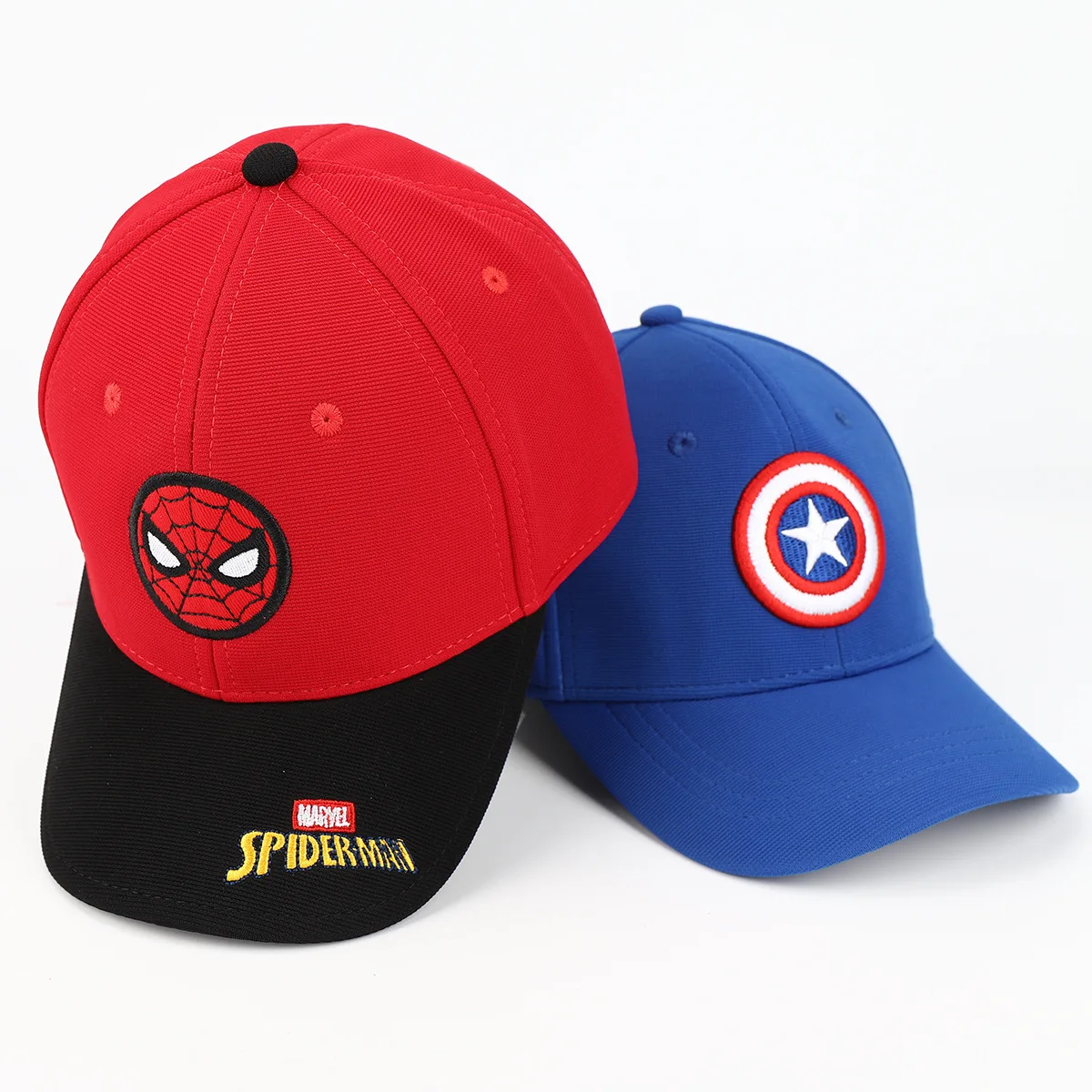

Disney 2021 new children's cartoon hat boys and girls sunshade baseball cap hip hop sun hat Marvel Comics series baby hat