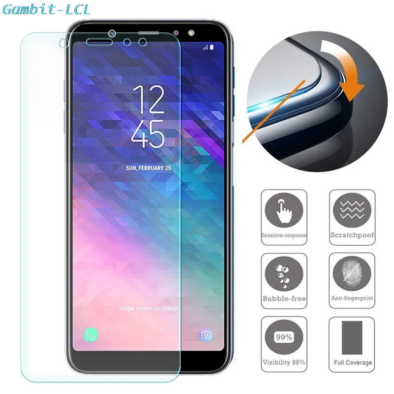 Закаленное стекло для Samsung Galaxy A6 2018 защитное 5 6 дюйма Защитная пленка экрана A600FN