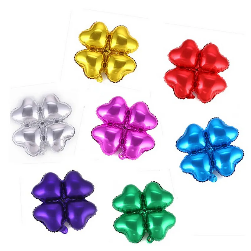 12 шт./лот 18 дюймов 4 лепестка цветочные воздушные шары фольгированный шар