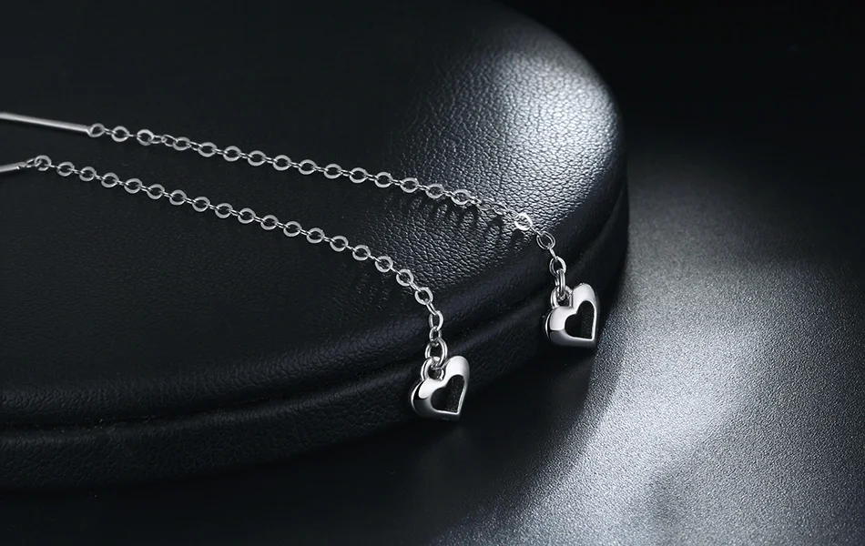 ORSA JEWELS 925 Висячие серьги из серебра 925 пробы для женщин романтические серьги в форме сердца модные оптовые ювелирные изделия для женщин SE77