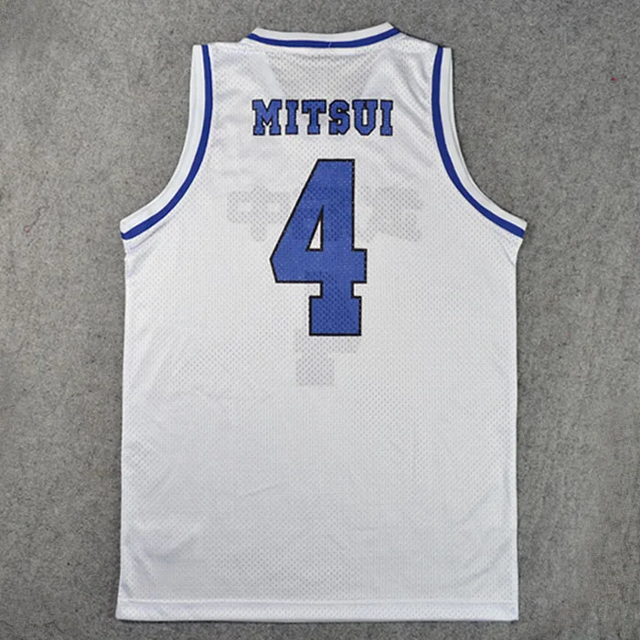 Топ для косплея Slam Dunk Takeishi младшей и старшей школы № 4 майка Mitsui Hisashi белая