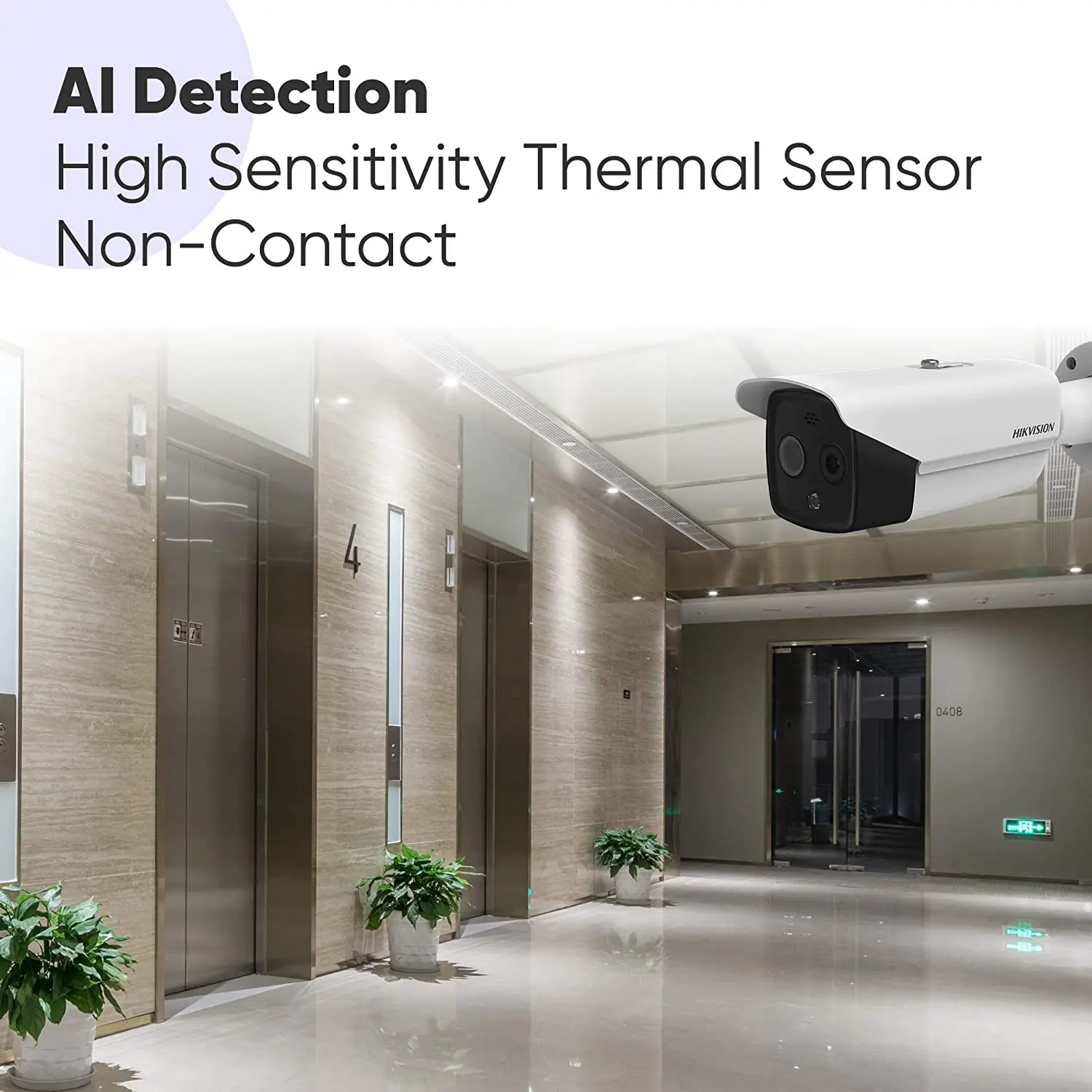 Hikvision Body Temperature Screening Thermographic Bullet Camera DS-2TD2617B-6/PA Support audio alarm
