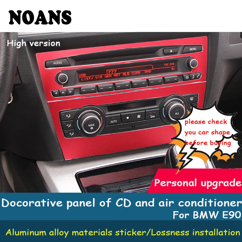 Наклейки NOANS для стайлинга автомобиля BMW E90 3 серии 2004-2013 CD кнопка кондиционера