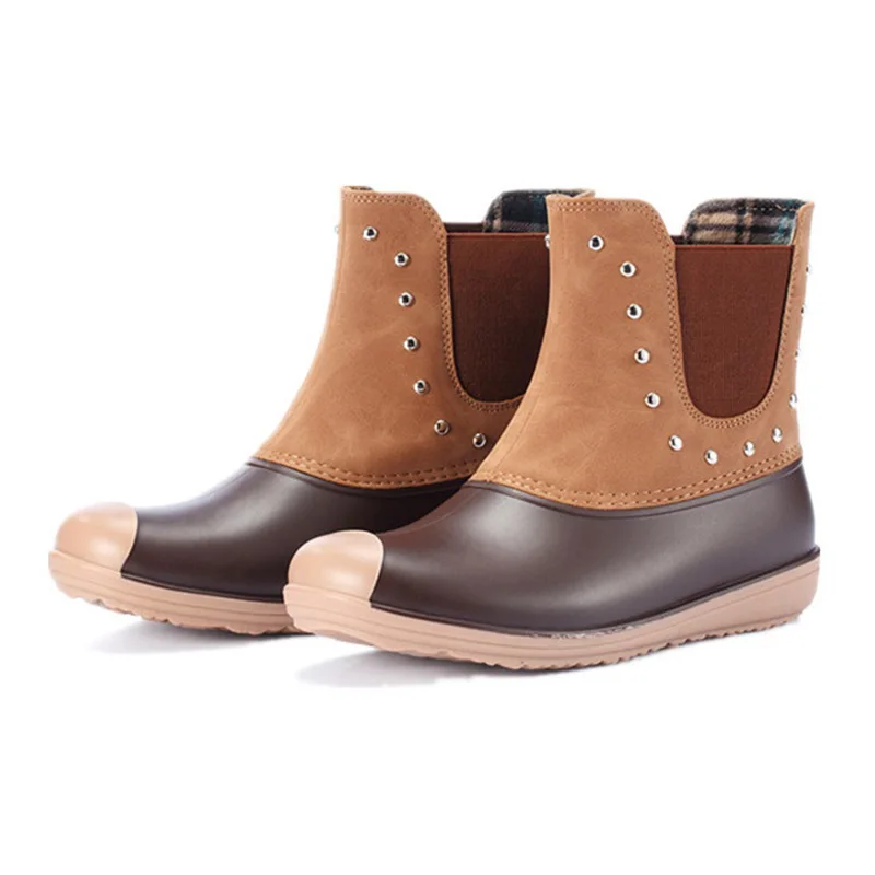 Сезон осень-зима непромокаемые сапоги женская обувь резиновые сохраняющие тепло