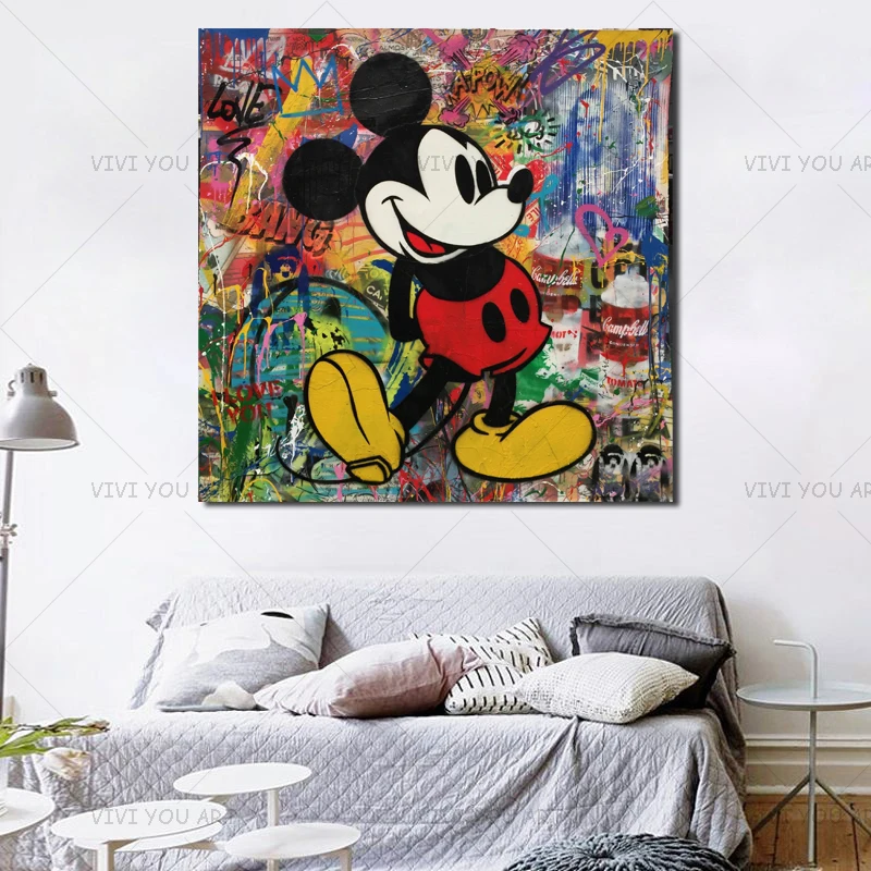 Alec граффити Микки Мауса искусство на заказ живопись Топ Искусство улицы