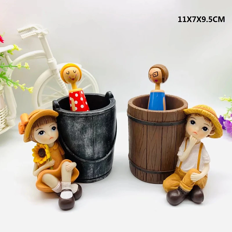 

Cartoon Resin Decoration Living Room Garden Doll Resin Doll Couple Decoration Car Interior Decoration Furniture INTE99