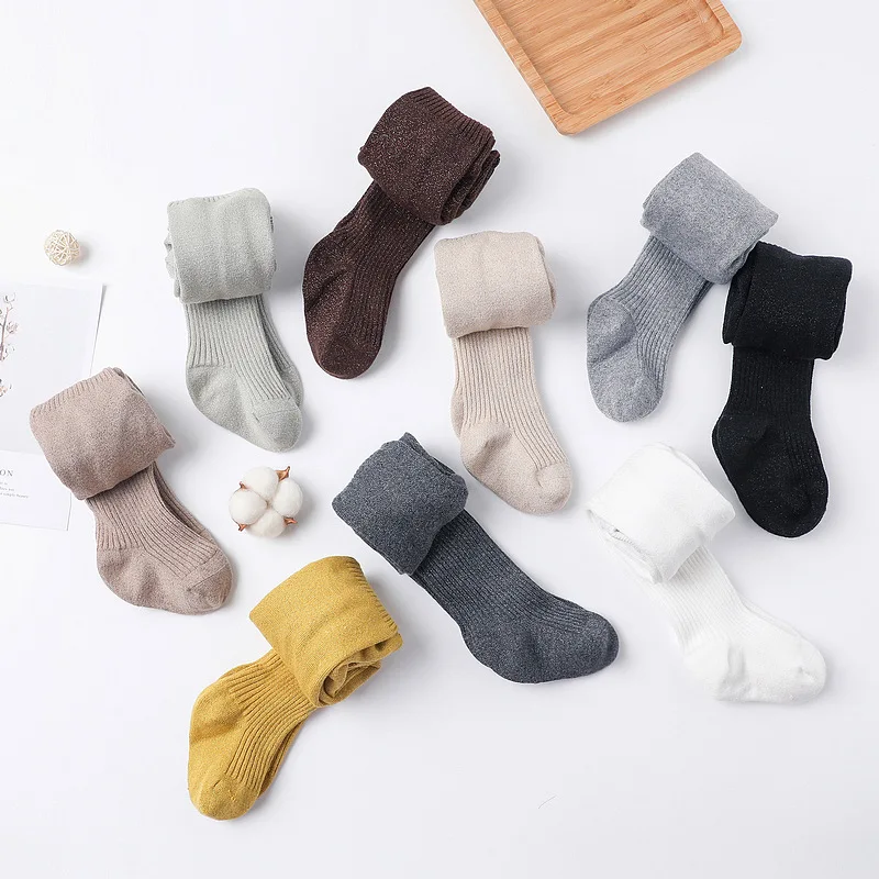 Medias de algod&oacute;n para ni&ntilde;as peque&ntilde;as, medias ajustadas, c&aacute;lidas, de 0 a 5 a&ntilde;os, para Oto&ntilde;o e Invierno-2