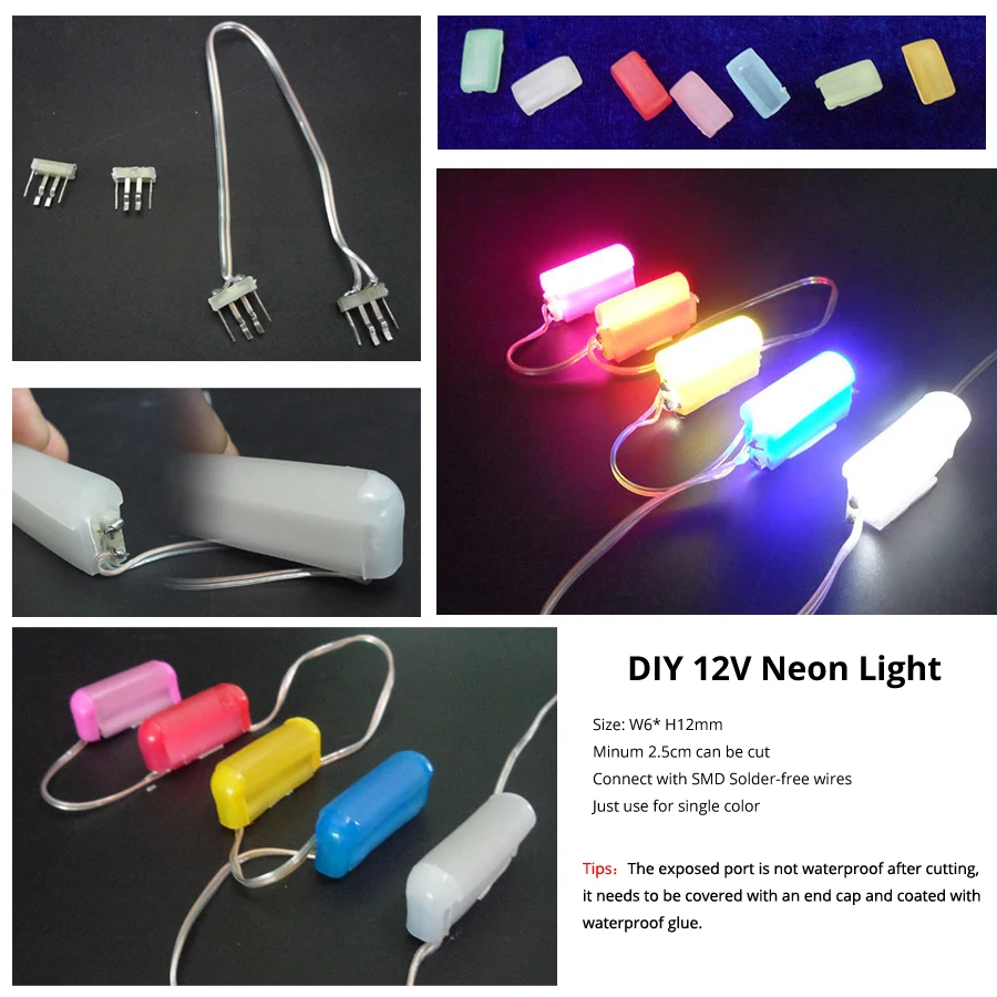 612 12V 220V Set Flexible LED Neon Strip Tape Light Rope Tube IP65 Ribbon for Sign Christmas Holiday Bed Kitchen Cabinet | Лампы и