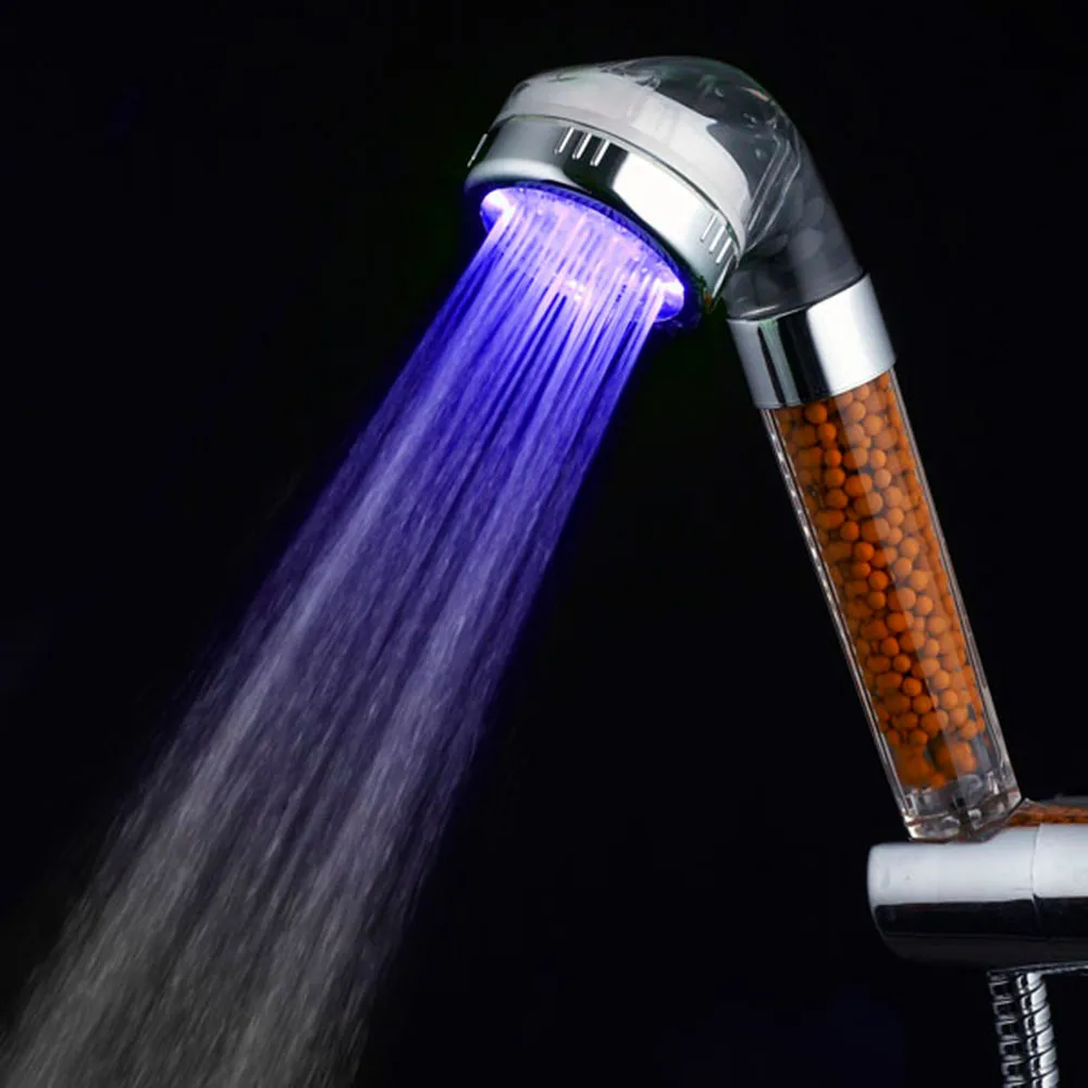 

RGB 7 Colorful LED Light Water Bath Bathroom Filtration Shower Faucet Innovation & Technology Negative ion filter shower