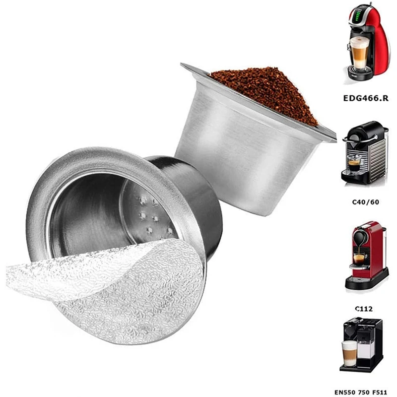 Многоразовые кофейные капсулы для капсул Nespresso из нержавеющей стали герметичные