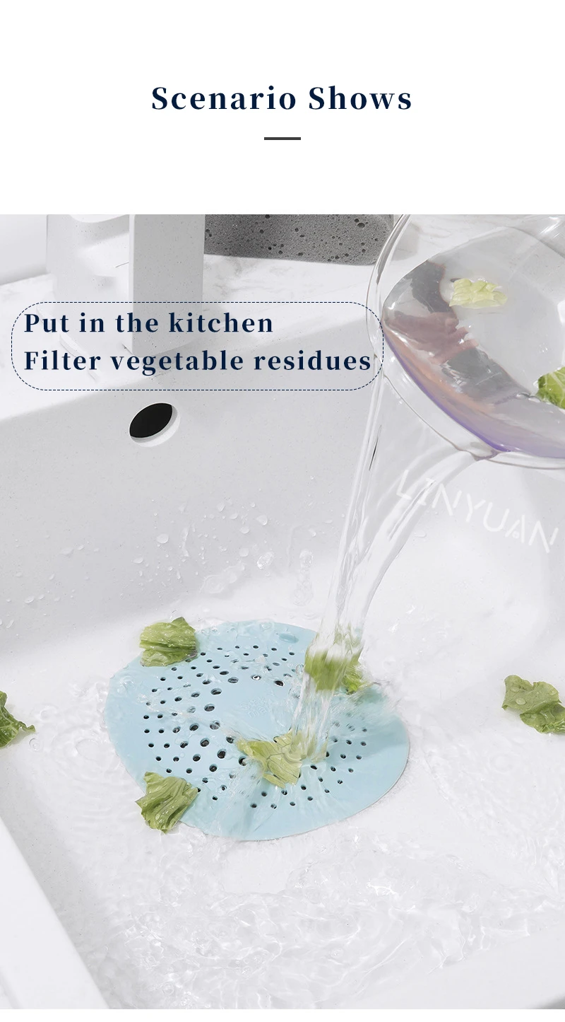 

Household Kitchen Sink Filter Shower Drain Hair Catcher Stopper Bathroom Floor Drain Cover Universal Anti-clogging Sink Strainer