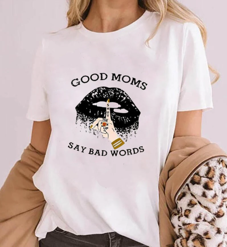 Футболка женская с надписью Bad Words 100% хлопок | Женская одежда